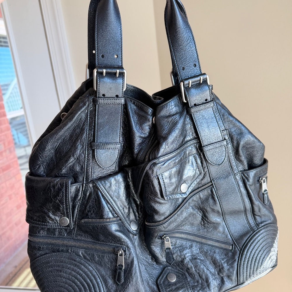 Alexander McQueen Black Leather Faithful Tote